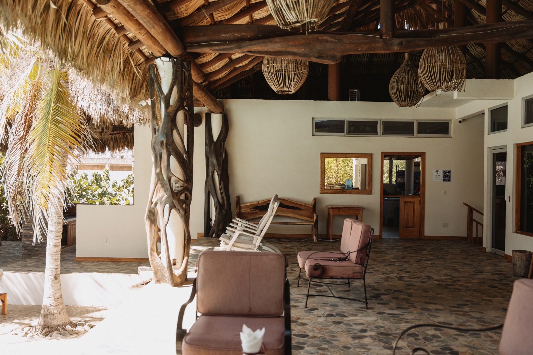 Casa Ofelia palapa and lounge in Mazunte